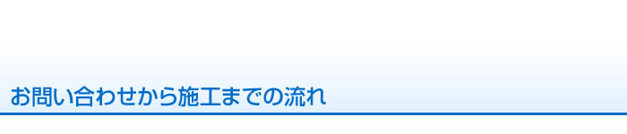 お問い合わせから施工までの流れ